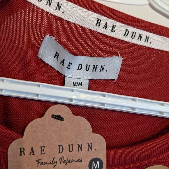 Nwt RAE DUNN red Merry pj shirt top pajama size Medium @Y - Picture 2 of 10
